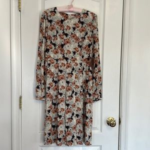 Forever21 knee length dress pink/ivory/wine size Small